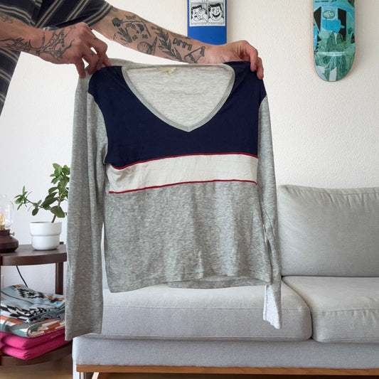 Gray Longsleeve with Red and White and Blue | Bern
