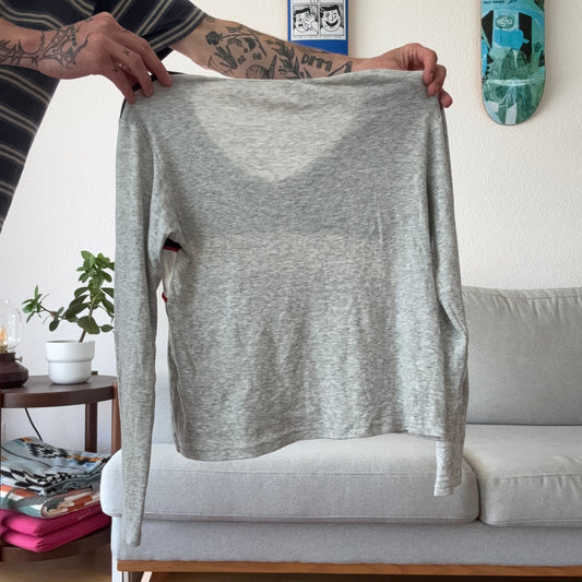 Gray Longsleeve with Red and White and Blue | Bern