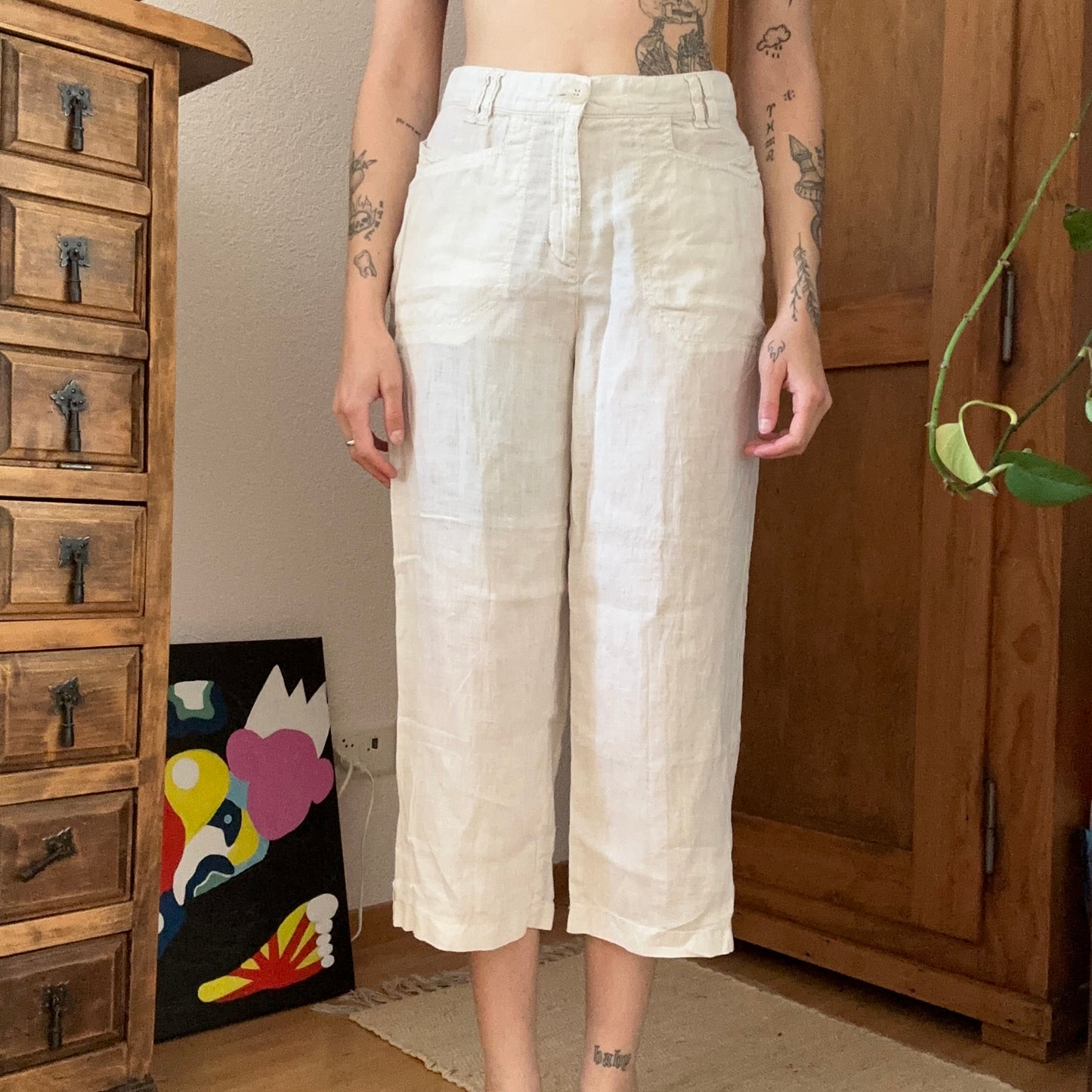 Second Chance | Offwhite Capri Pants | Bern