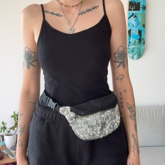 Gray Glittery Bag