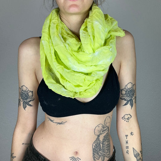 Yellow and white Scarf