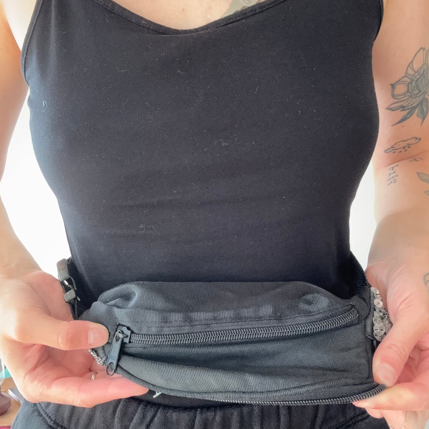 Sac gris pailleté
