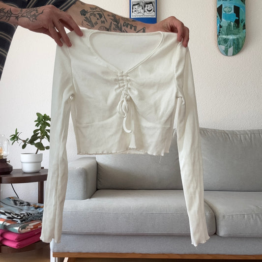 White cropped Longsleeve | Bern