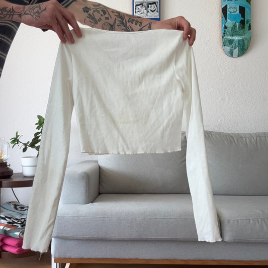 White cropped Longsleeve | Bern