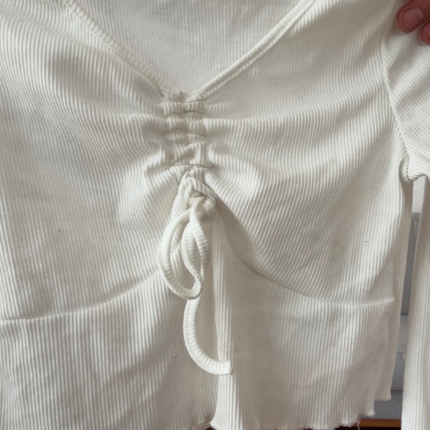 White cropped Longsleeve | Bern