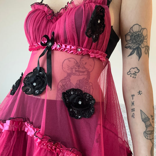 Y2K Pink Babydoll Top | Bern