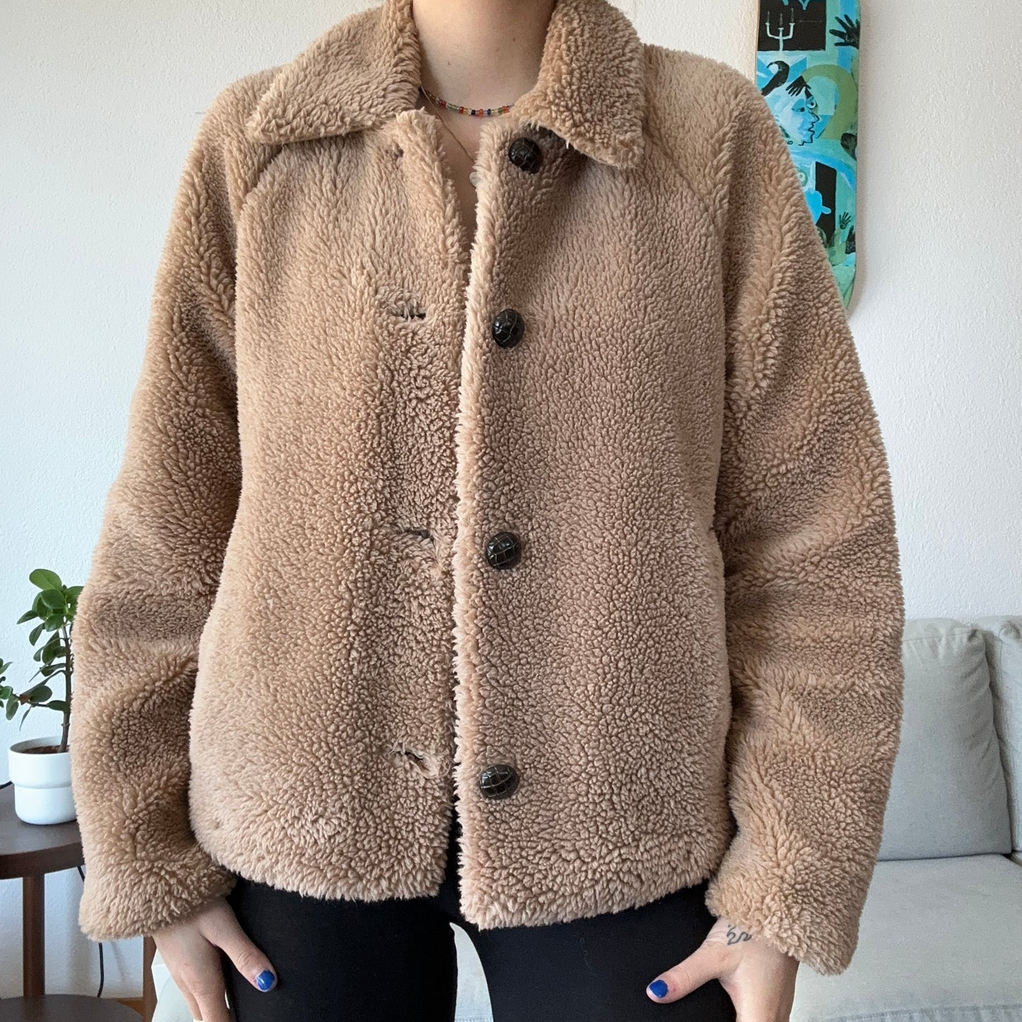 Brown Fluffy Jacket | Bern