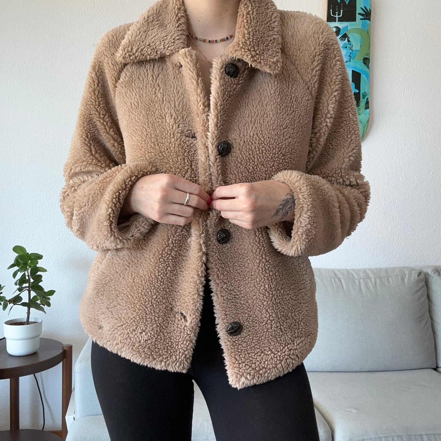 Brown Fluffy Jacket | Bern