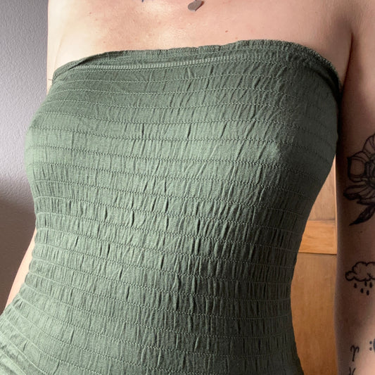 Green Strapless Top | Bern