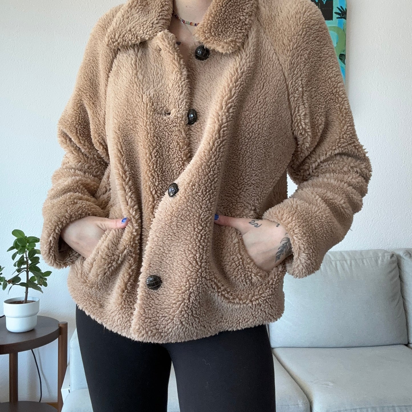 Brown Fluffy Jacket | Bern