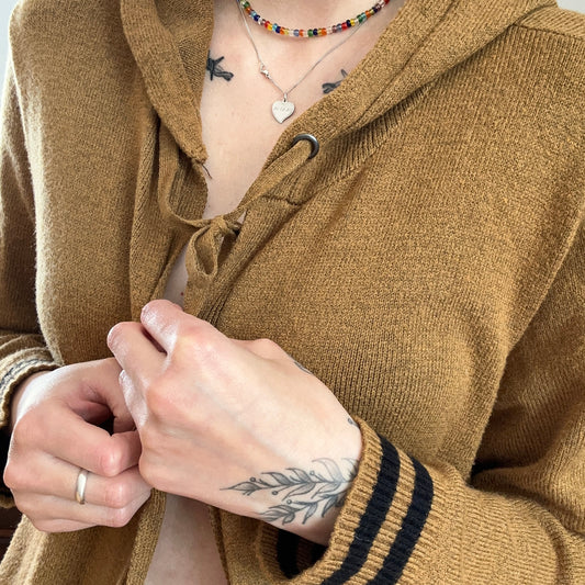 Brown Cardigan with black Stripes | Bern