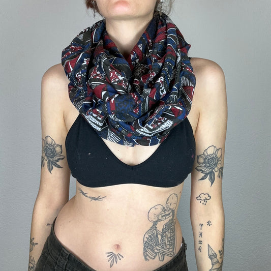 Blue red and white Scarf