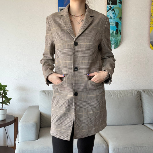 Beige Coat with black and brown stripes | Bern