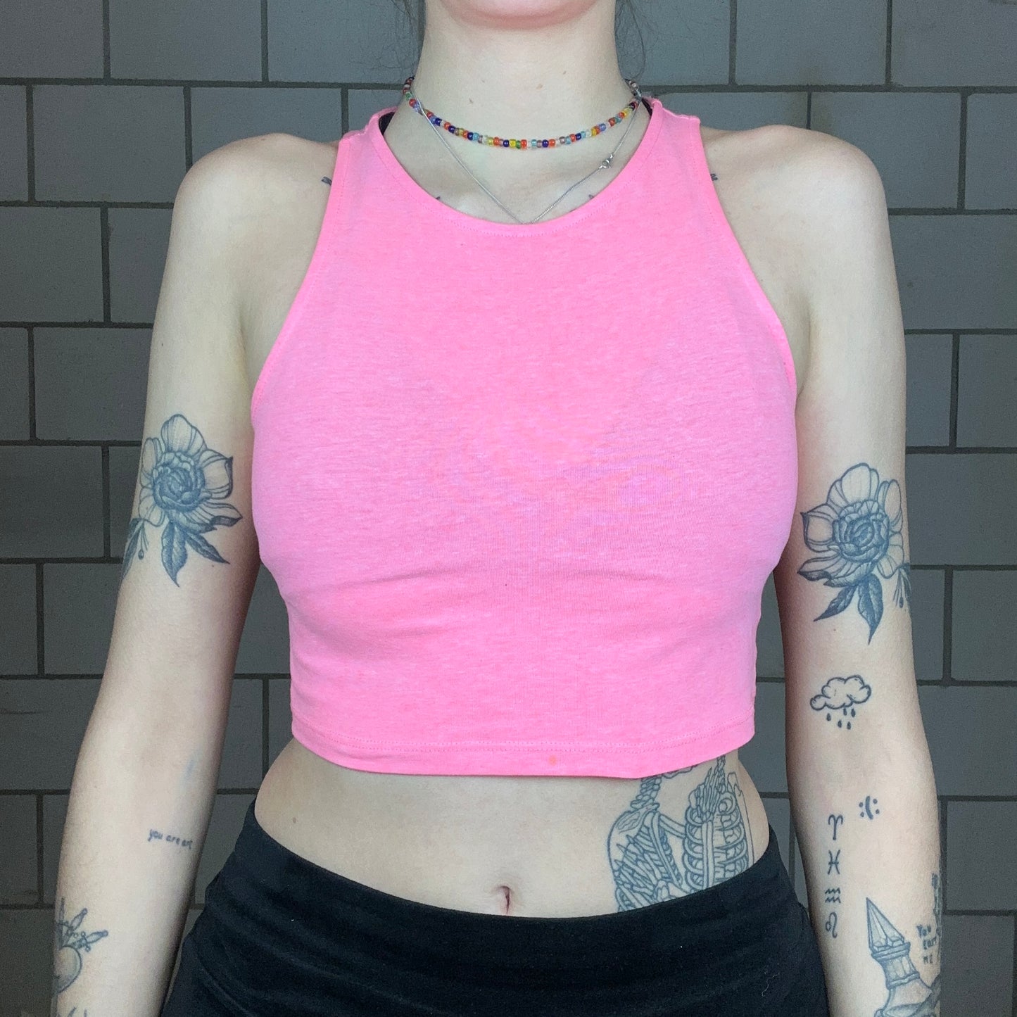 Pink cropped Top