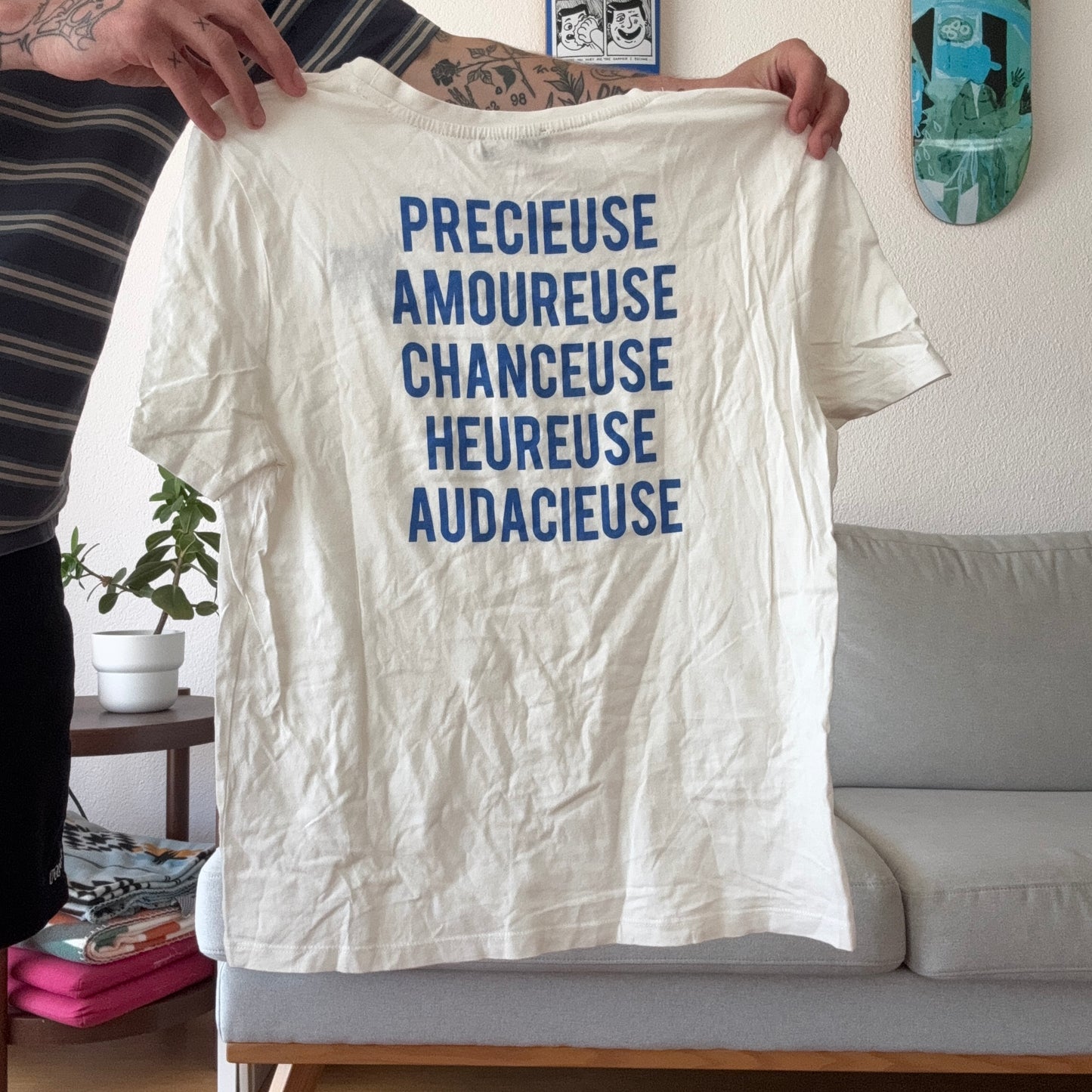 White Shirt with Backprint