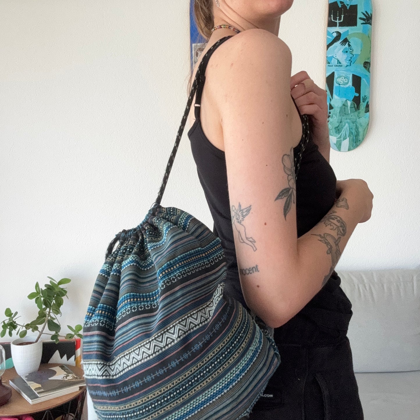 Blue, Gray and Black Striped Dakine  backpack | Bern