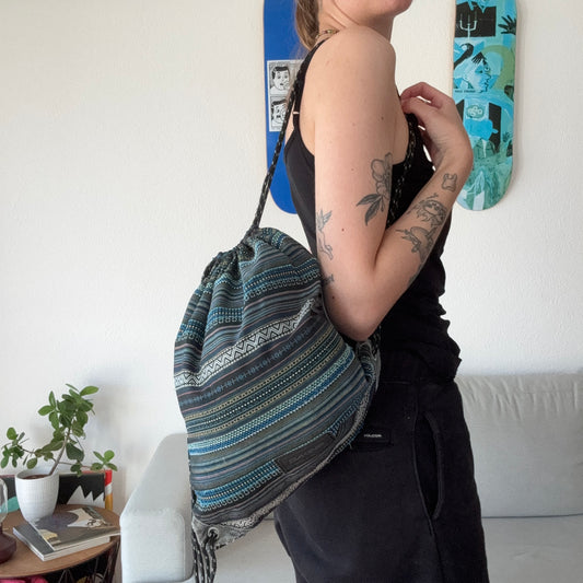 Blue, Gray and Black Striped Dakine backpack | Bern