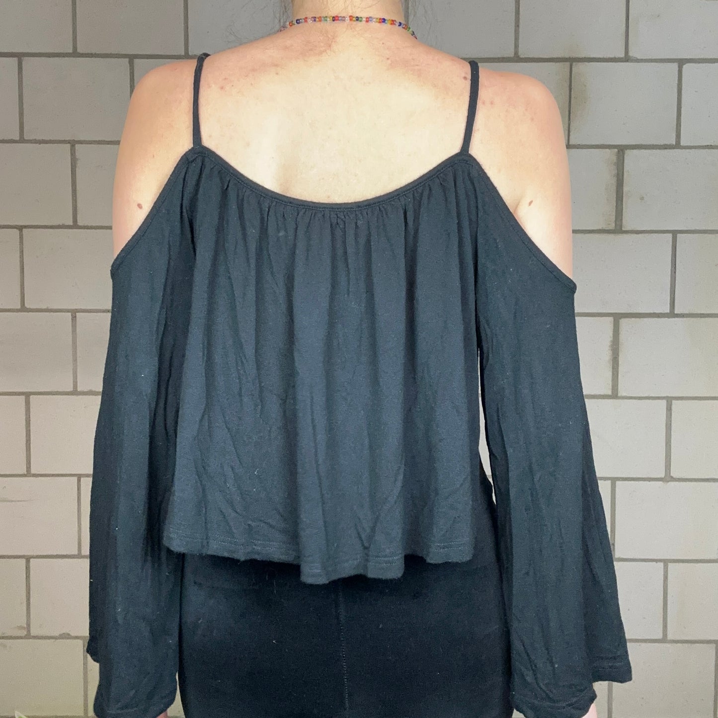 Black cropped Longsleeves