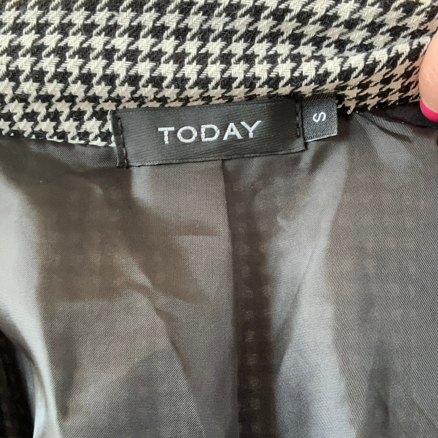 Black and White Checked Blazer