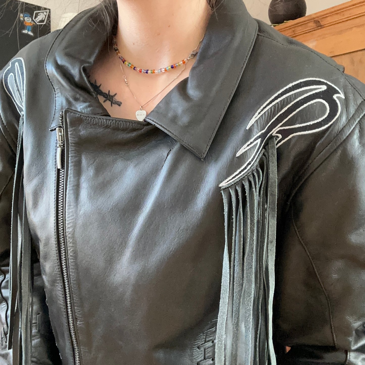 Black Biker Jacket (real leather)