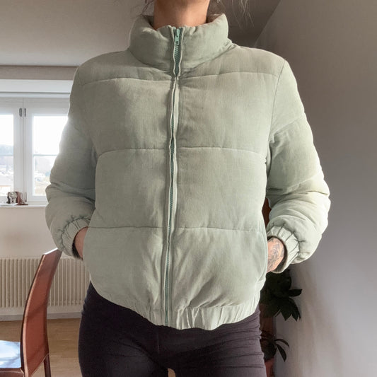 Green Cord Puffer Jacket|Bern