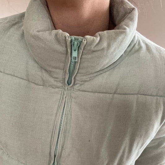 Green Cord Puffer Jacket|Bern
