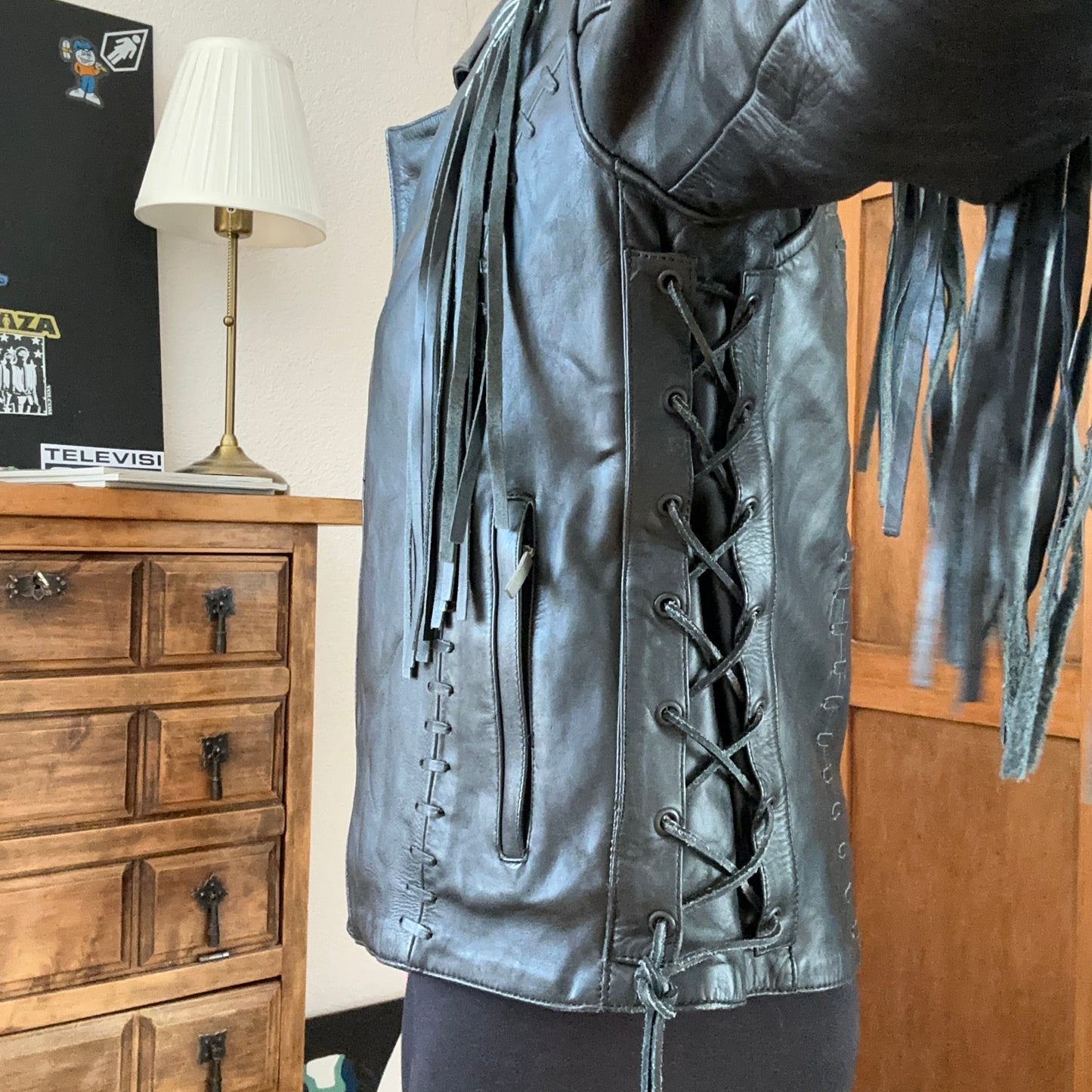 Black Biker Jacket (real leather)