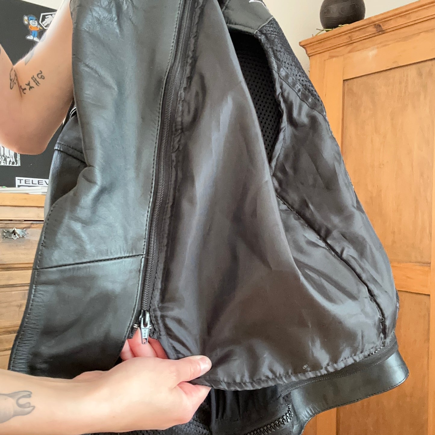 Black Biker Jacket (real leather)