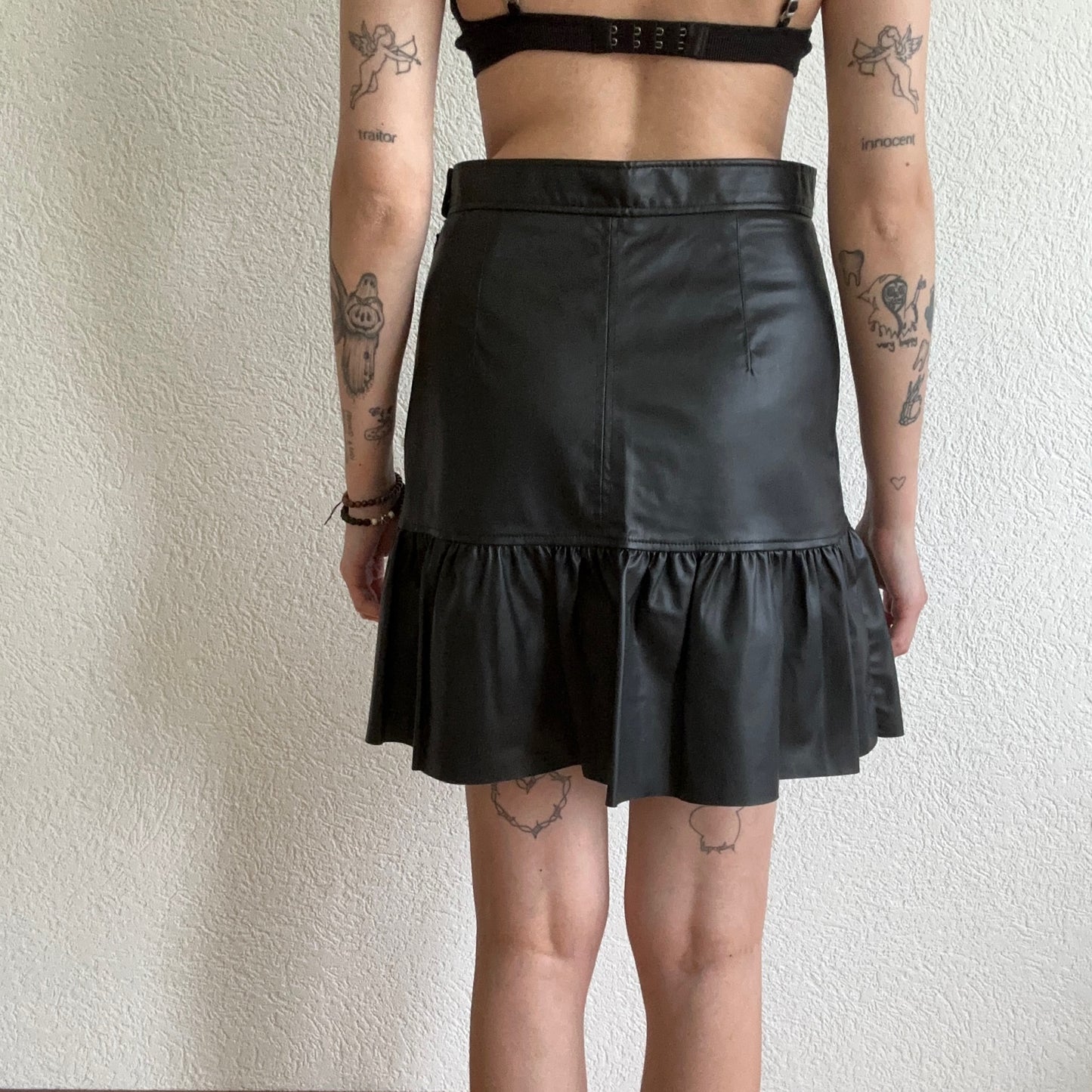 Fake Leather Skirt