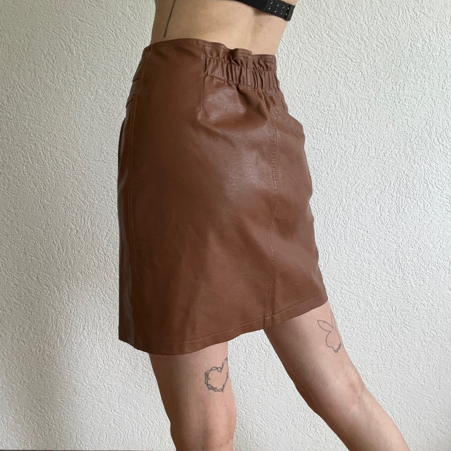 Fake Leather Skirt