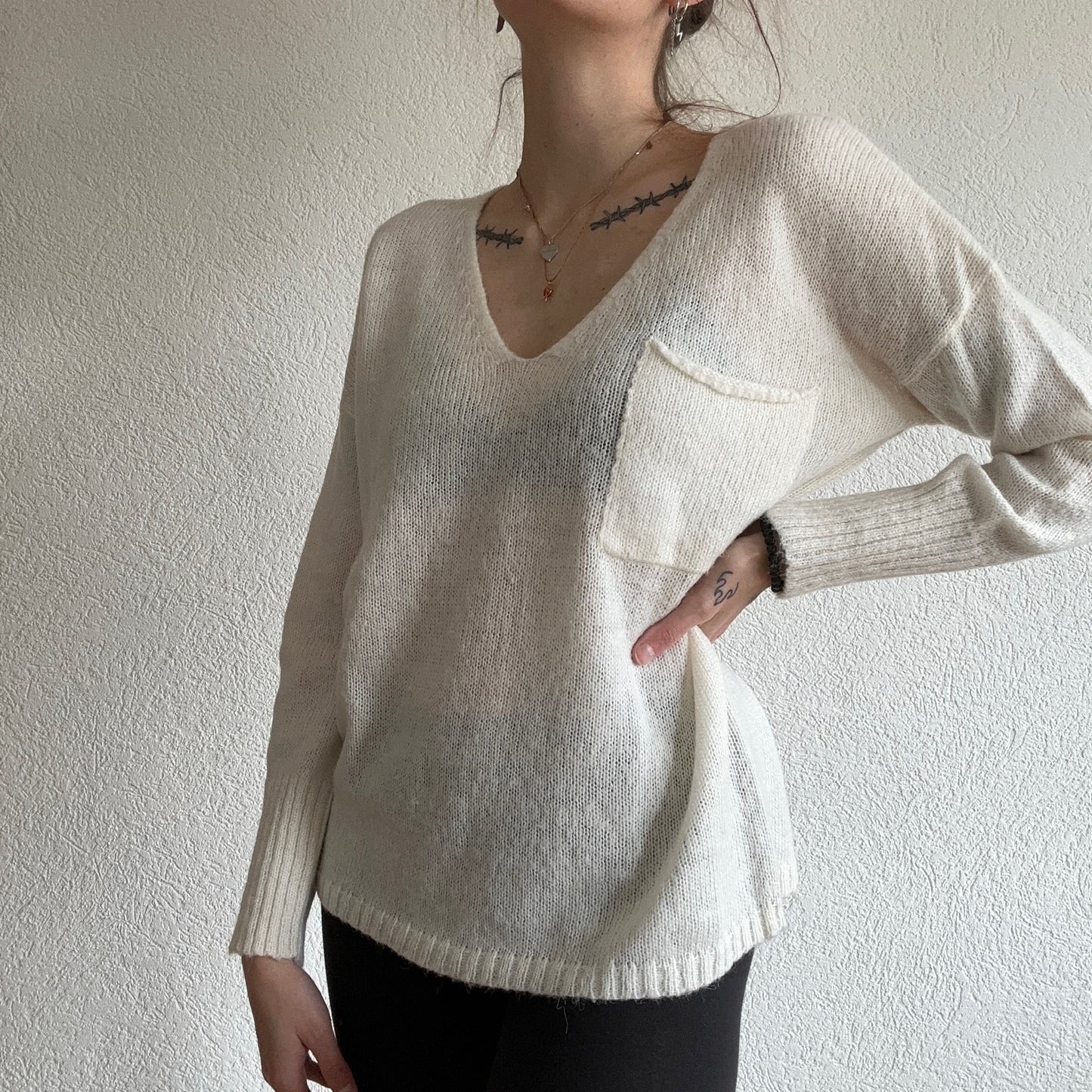 Pull en tricot blanc | Bern