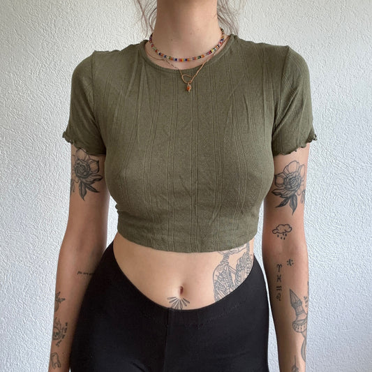 Green Cropped Shirt | Bern