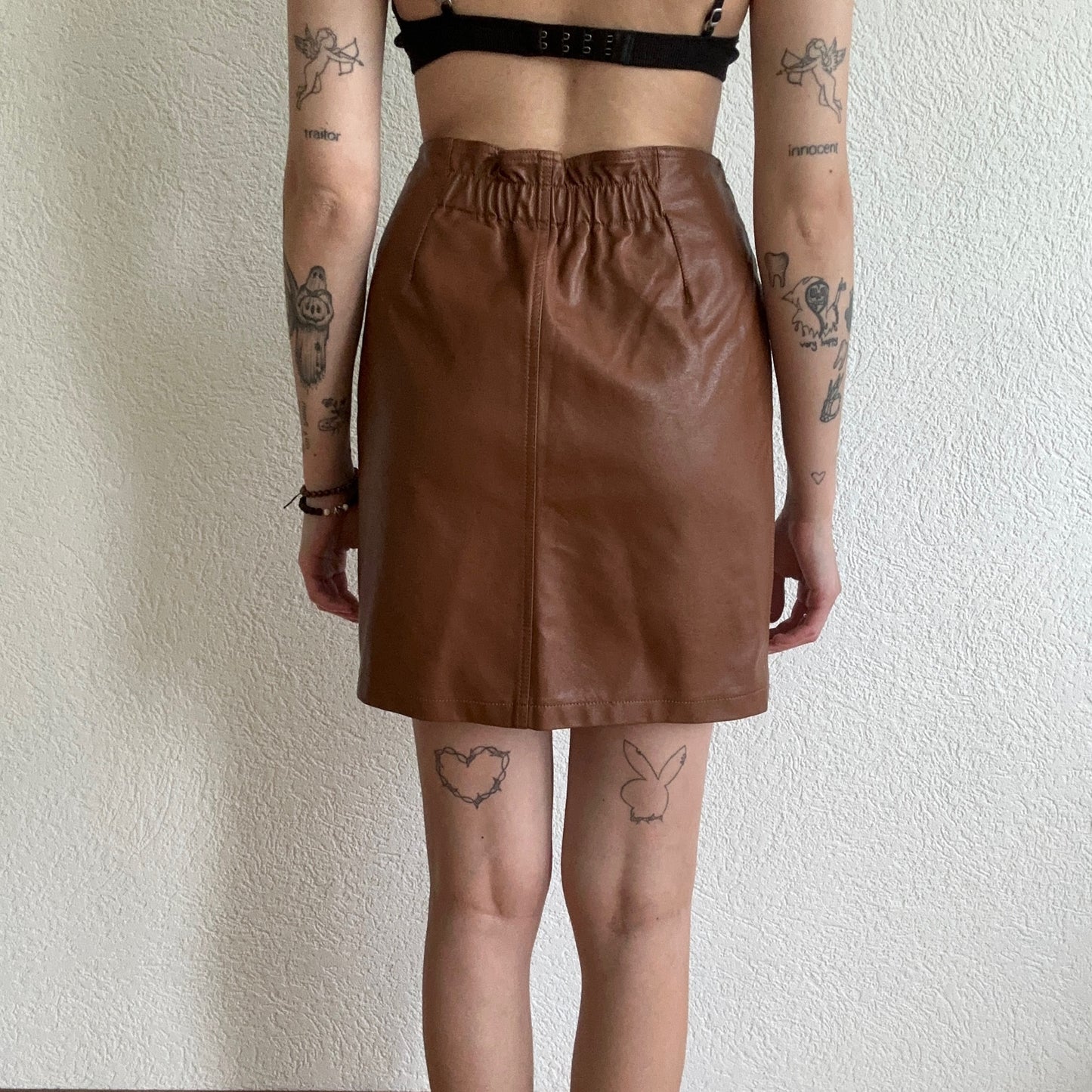 Fake Leather Skirt