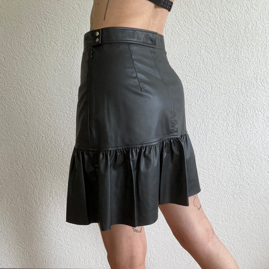 Fake Leather Skirt