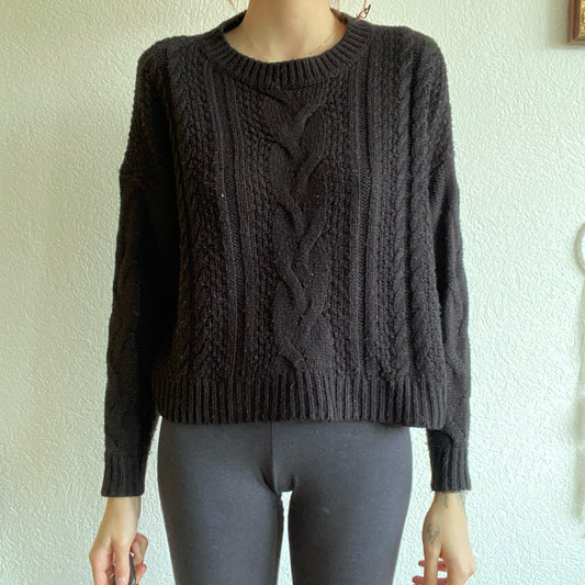 Pull en tricot noir