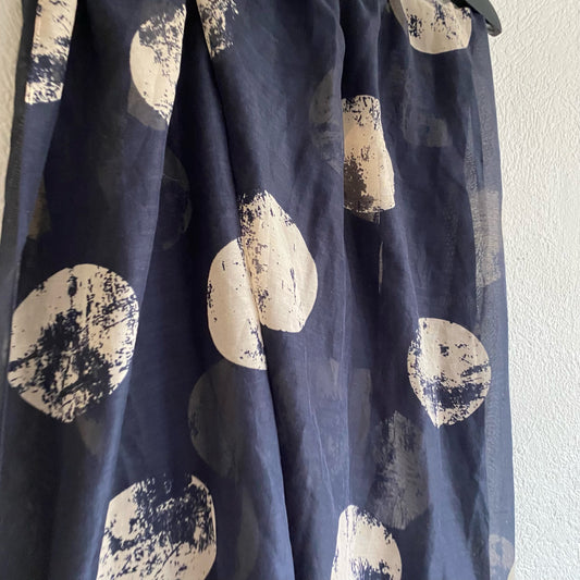 Blue Scarf with white dots