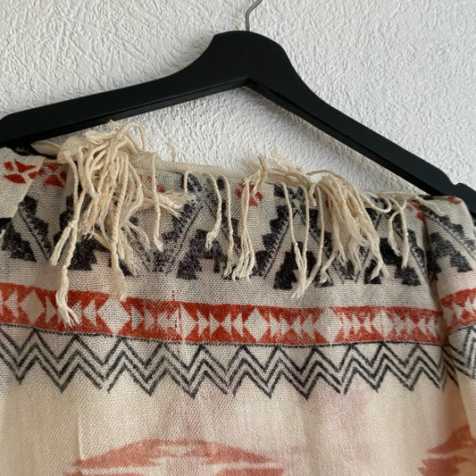 Beige, pink black Scarf