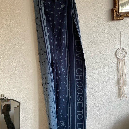 Blue Scarf with stars