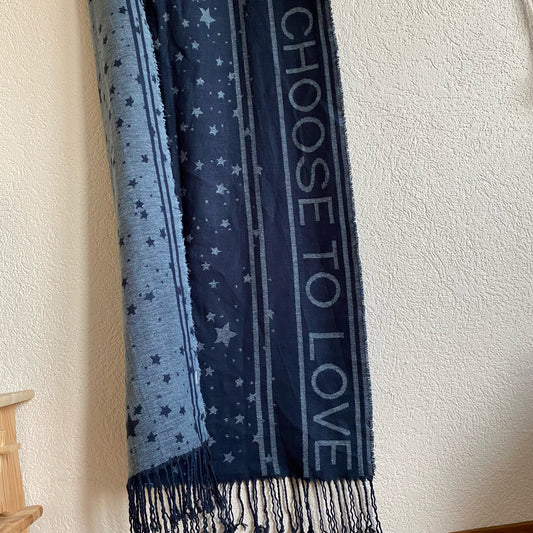 Blue Scarf with stars