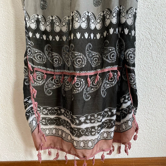 Black Pink Gray White Scarf