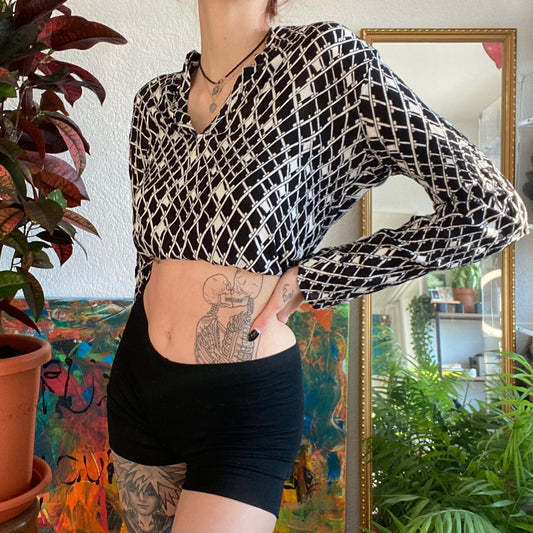 Black and White Blouse | Bern