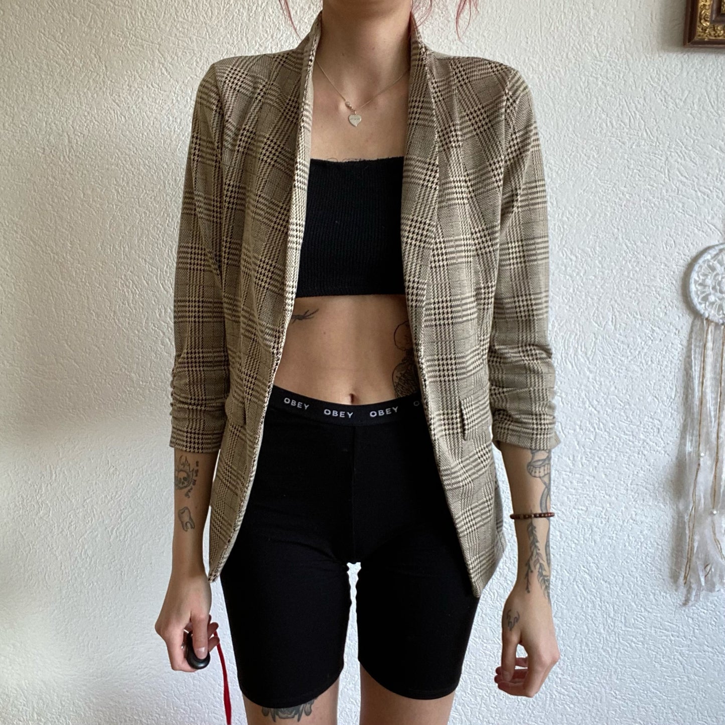 Blazer beige à motifs noirs | Berne