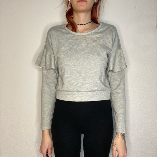 Gray cropped Sweater