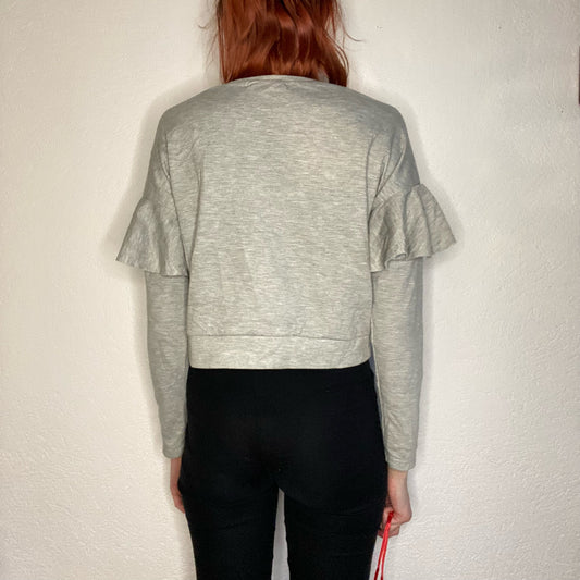 Gray cropped Sweater