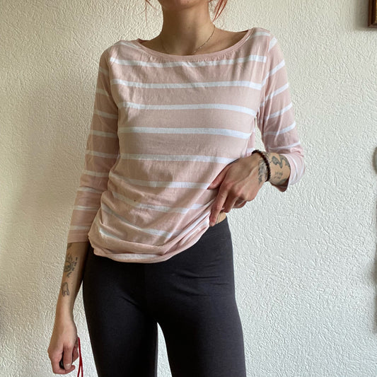 Pink Longsleeve with white stripes | Bern