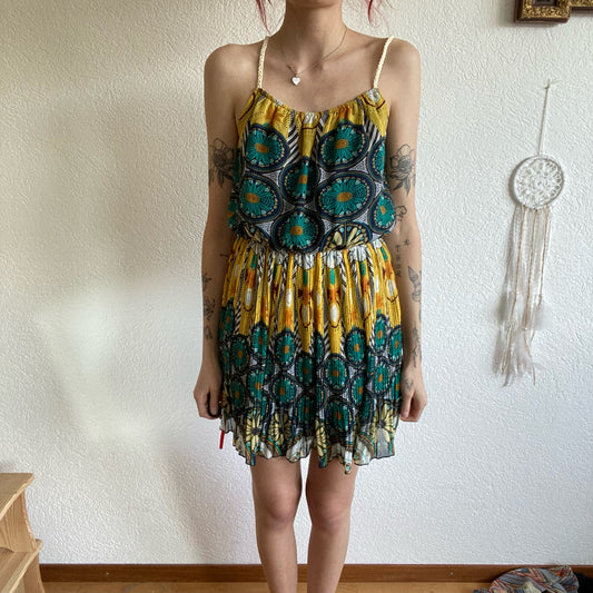 Blue yellow white Dress | Bern