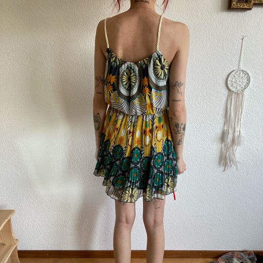 Blue yellow white Dress | Bern