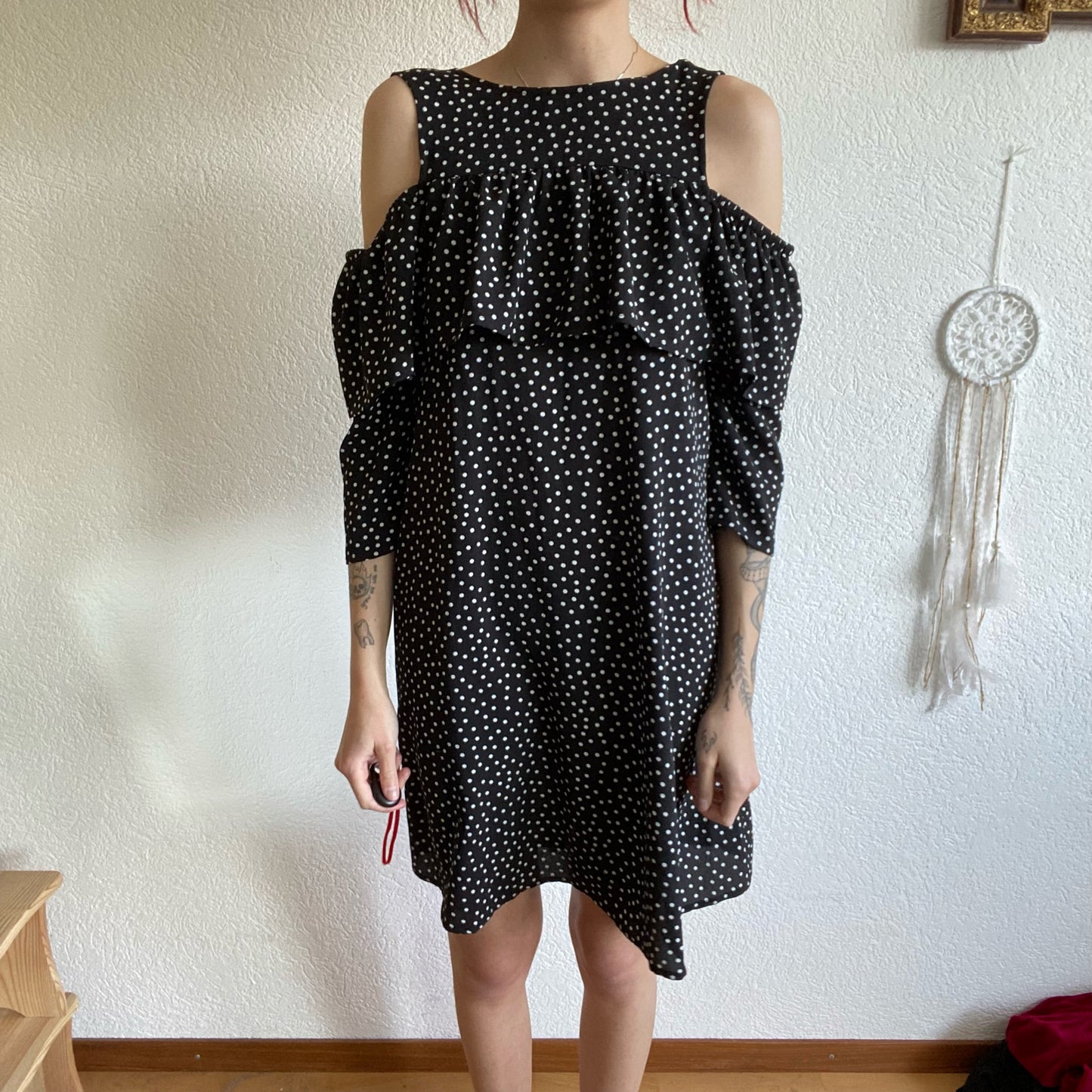 Black Dress with white dots | Bern