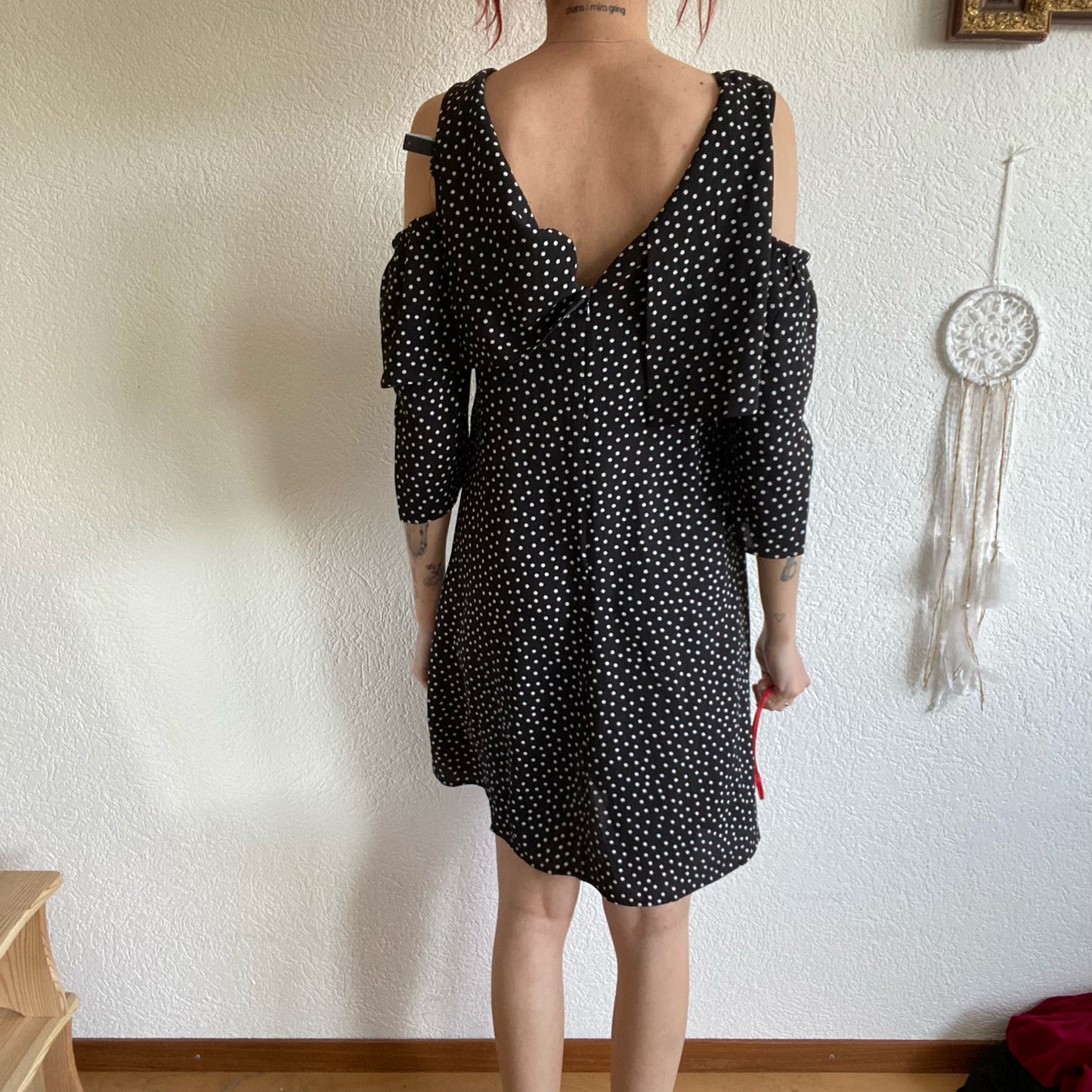 Black Dress with white dots | Bern