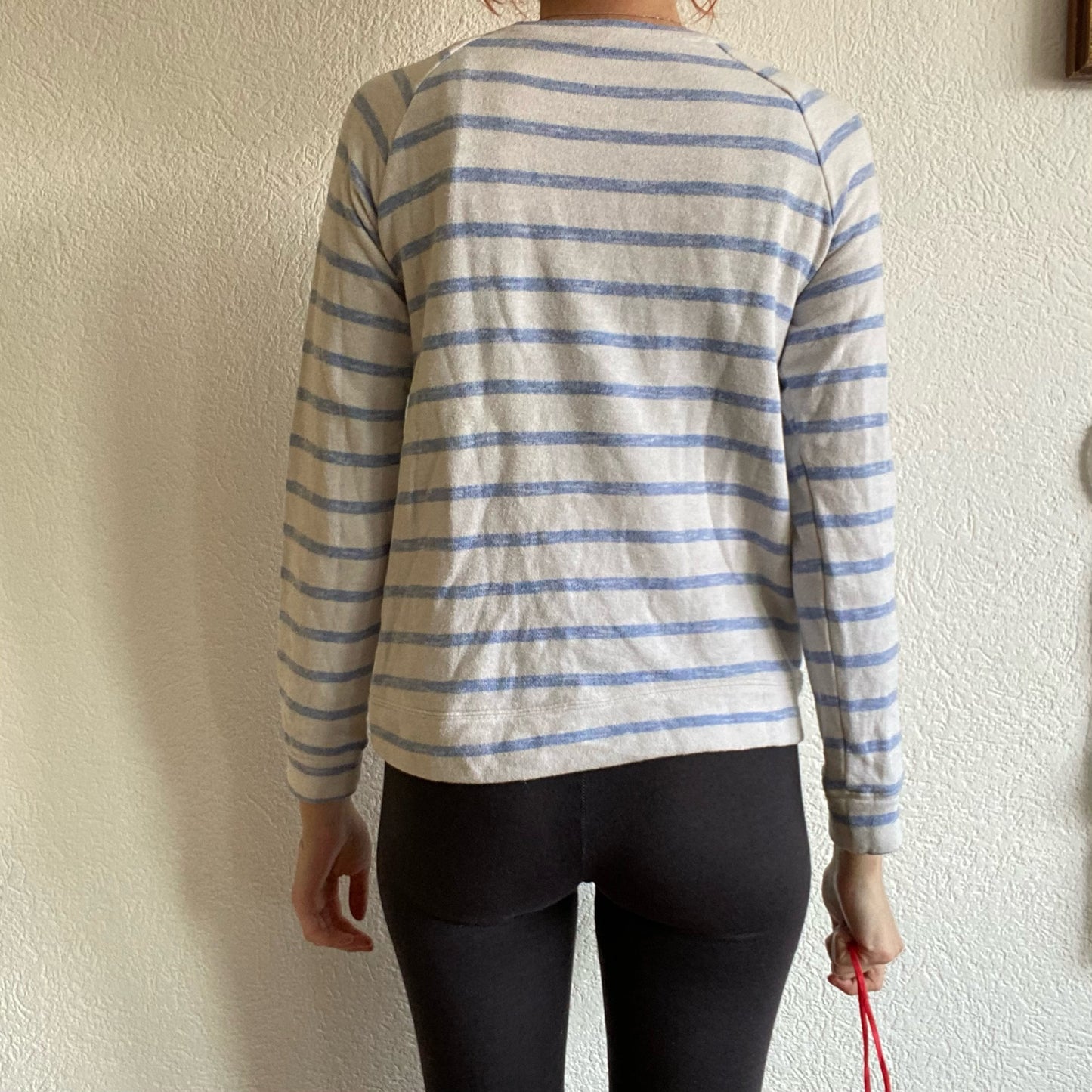 White and Blue Striped Sweater